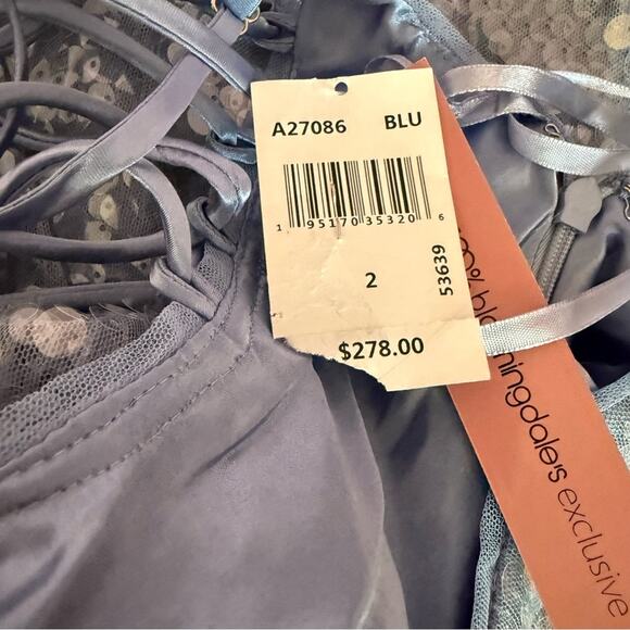 AQUA Formal Women’s Sequin Gown Blue Sz 2 NWT - Picture 7 of 10